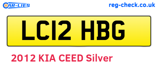 LC12HBG are the vehicle registration plates.