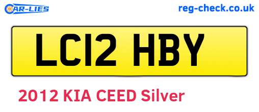 LC12HBY are the vehicle registration plates.