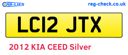 LC12JTX are the vehicle registration plates.
