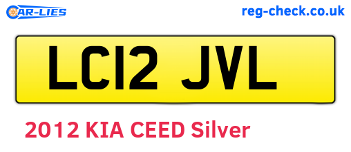 LC12JVL are the vehicle registration plates.