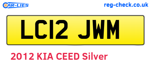 LC12JWM are the vehicle registration plates.