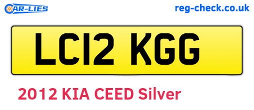 LC12KGG are the vehicle registration plates.