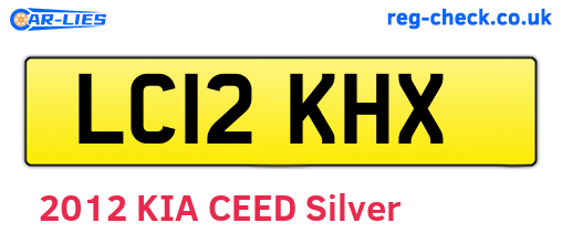 LC12KHX are the vehicle registration plates.