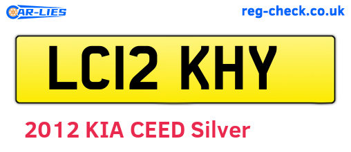 LC12KHY are the vehicle registration plates.