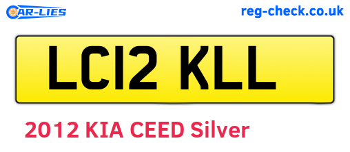 LC12KLL are the vehicle registration plates.