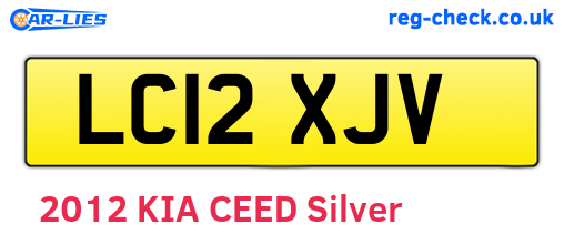 LC12XJV are the vehicle registration plates.