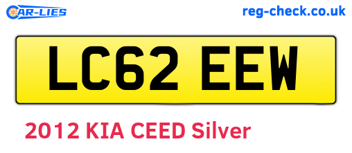 LC62EEW are the vehicle registration plates.