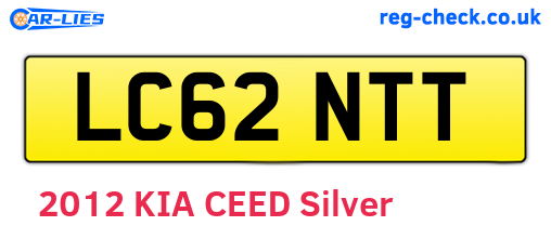 LC62NTT are the vehicle registration plates.