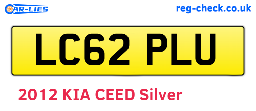 LC62PLU are the vehicle registration plates.