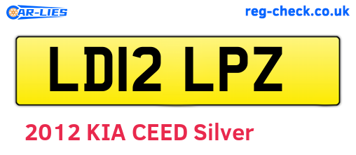 LD12LPZ are the vehicle registration plates.