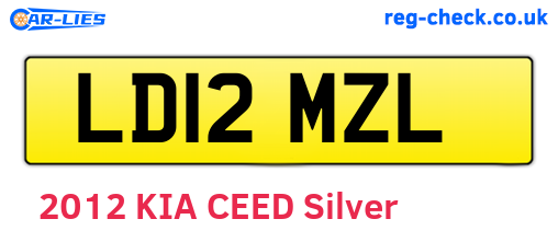 LD12MZL are the vehicle registration plates.