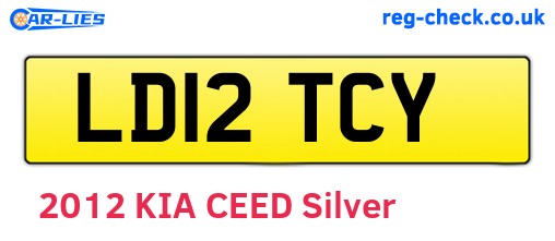 LD12TCY are the vehicle registration plates.
