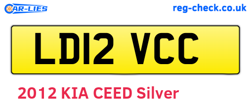 LD12VCC are the vehicle registration plates.