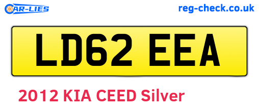 LD62EEA are the vehicle registration plates.