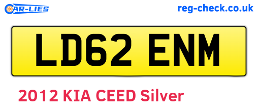 LD62ENM are the vehicle registration plates.