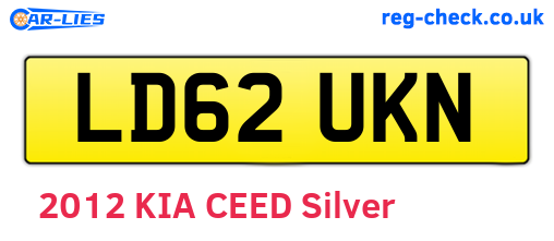 LD62UKN are the vehicle registration plates.