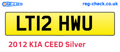 LT12HWU are the vehicle registration plates.