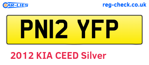 PN12YFP are the vehicle registration plates.