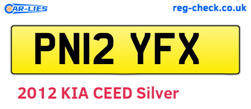 PN12YFX are the vehicle registration plates.