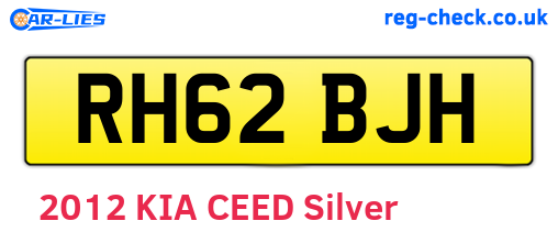 RH62BJH are the vehicle registration plates.