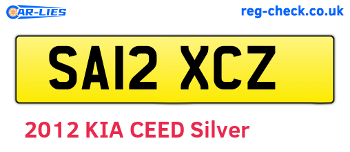 SA12XCZ are the vehicle registration plates.