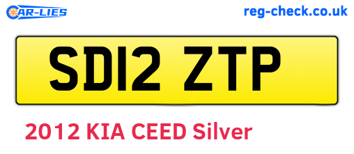 SD12ZTP are the vehicle registration plates.