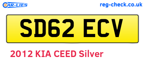 SD62ECV are the vehicle registration plates.