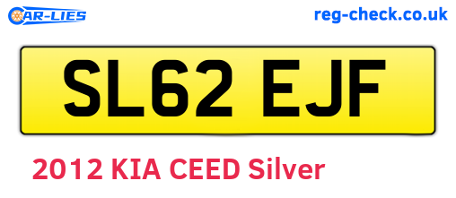 SL62EJF are the vehicle registration plates.