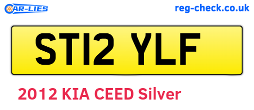 ST12YLF are the vehicle registration plates.