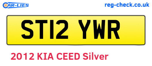 ST12YWR are the vehicle registration plates.
