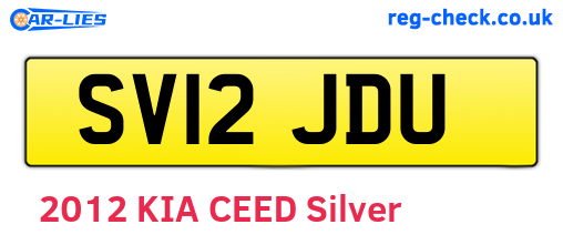 SV12JDU are the vehicle registration plates.