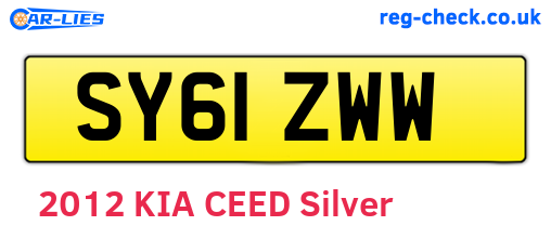 SY61ZWW are the vehicle registration plates.