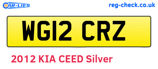 WG12CRZ are the vehicle registration plates.