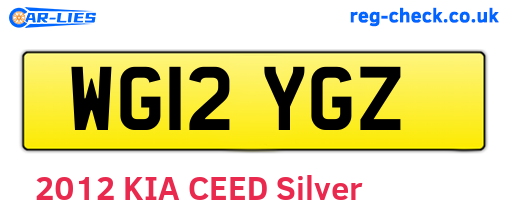 WG12YGZ are the vehicle registration plates.