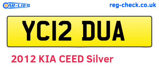 YC12DUA are the vehicle registration plates.