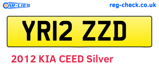 YR12ZZD are the vehicle registration plates.