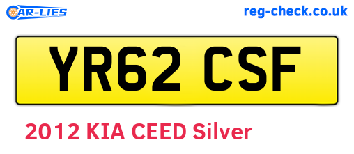 YR62CSF are the vehicle registration plates.