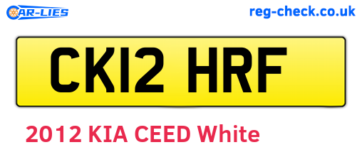 CK12HRF are the vehicle registration plates.