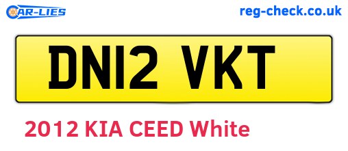 DN12VKT are the vehicle registration plates.