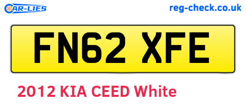 FN62XFE are the vehicle registration plates.