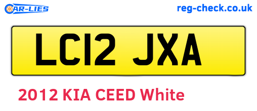 LC12JXA are the vehicle registration plates.