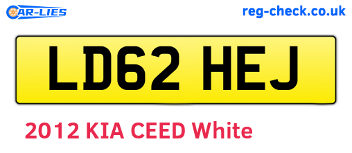 LD62HEJ are the vehicle registration plates.