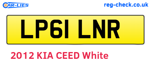 LP61LNR are the vehicle registration plates.