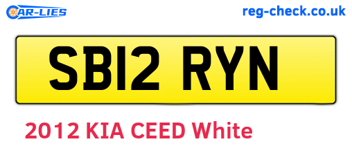 SB12RYN are the vehicle registration plates.