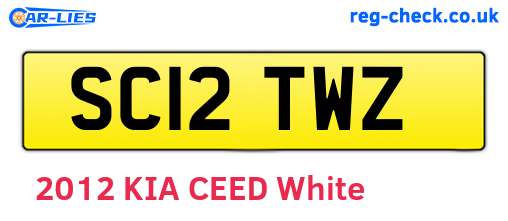 SC12TWZ are the vehicle registration plates.