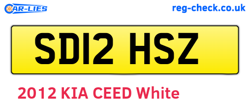 SD12HSZ are the vehicle registration plates.