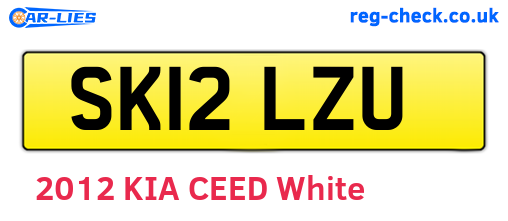 SK12LZU are the vehicle registration plates.