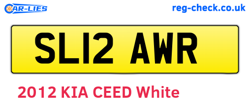 SL12AWR are the vehicle registration plates.