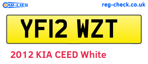 YF12WZT are the vehicle registration plates.