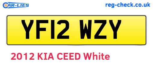 YF12WZY are the vehicle registration plates.